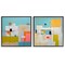 Stupell Industries Abstract Square Block Apartment 2 pc Framed Giclee Wall Art Set Design by Irena Orlov